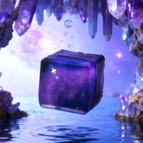 Pawtoto Galaxy Theme Cube Silicone Stress Relief Toy - 6cm×6cm×6cm Food Grade Silicone, Unisex, Hand-Painted, Creamy Clay Squeeze Feel, Quick Rebound, Desk Tool, Easy Rinse Clean, Squishies Fidgets, Sensory Squeeze Ball, Fidget for Adults, Calm the Mind