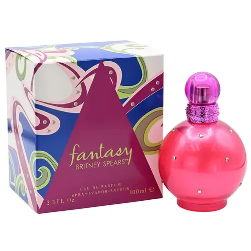 Britney Spears Fantasy Women's EDP Perfume Spray - 3.3 fl oz Bottle, Gourmand Candy-Flavored Fruity Floral Jasmine Scent, Creamy Musk Trail, Captivating Scent, Personal Care for Women, Smelling Good, Daytime Vibe, New In Box (3.4 fl oz Variant Available)