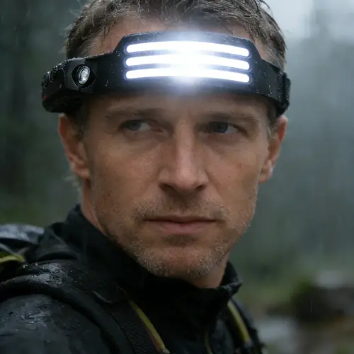 ISUNMEA 2-Piece Rechargeable LED Headlamps with Headband, 230° Wide Beam, Motion Sensor, Gesture Control LED Lights, IPX4 Waterproof, High Lumen, Lightweight Adjustable Fit, USB Cable Included, Ideal for Climbing, Perfect Gift for Adults Fathers