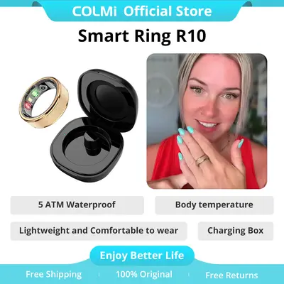 COLMI R10 SmartRing 5 ATM Waterproof Temperature Exercise Smart Wearable for Couples Wireless Fitness Tracker