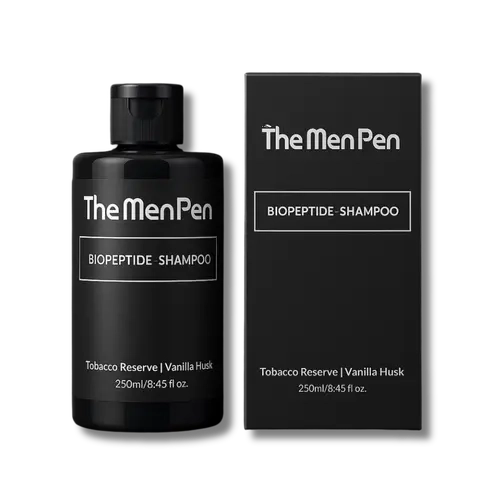 Men's Peptide-Powered Shampoo & Conditioner Set - Reserve & Vanilla Husk Essential Oils Scent, Daily Use with Biotin, Keratin, Hydrating Moisturizing Hair, Repairs, Promotes Healthier, Stronger, Thicker Looking Hair