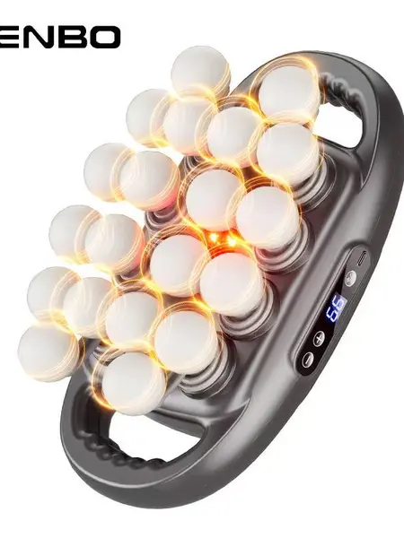 BENBO 20-Ball Massage Gun with 30 Levels & 9 Modes, Quiet Muscle Massager for Back, Shoulders, Legs & Feet, Adjustable Intensity for Daily Relaxation