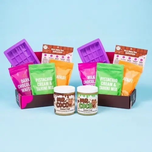 [HOLIDAY BUNDLE] Pistachio & Hazelnut 20oz Jars + Milk & Dark Dubai Bar DIY Kits