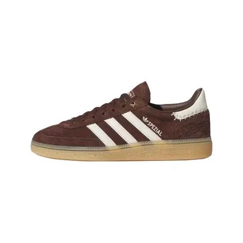 Women's adidas Handball Spezial Mystical Brown Athletic Training Shoes - Suede Upper, Casual Walking, Street Ready, Indoor Use, Runs Small (Women's Shoes)