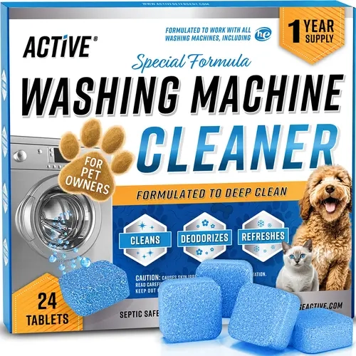 ACTIVE Washing Machine Cleaner for Pet Owners Enzymatic Deep Clean Descaler