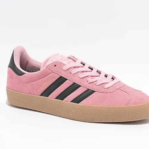 Adidas Gazelle ADV Light Pink Core Black Gum Sneakers - Women's Retro Low Top Casual Shoes JR7106