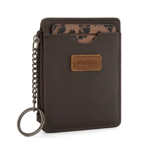 Wrangler Credit Card Wallet Rfid Blocking Small Wallet for Women Soft with Keychain and Camo Interior