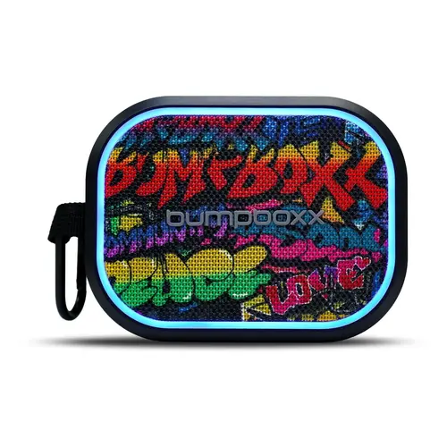 Bumpboxx Fistbump Compact Portable Rechargeable Bluetooth Speaker System - 20W of Punch, 38 Hours Playtime, Built-In Battery, Power Bank, Lights, Portable Audio Solution, Cool Gadgets