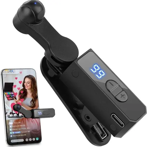 【Father's Day Gifts】2026 Portable USB-Powered Auto Clicker Clip for Smartphone, Cellphone, 180-Degree Rotating Arm, 99 Speeds Settings, Multi-Function Phone Accessories for Android & iOS, Black Cool Gadgets for Gaming