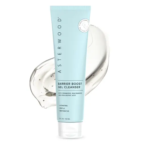 Barrier Boost Cleansing Gel - Hyaluronic Acid Face Wash with Ceramides & Niacinamide - Gentle Facial Cleanser to Remove Makeup & Excess Oil - Hydrating, Fragrance-Free - 5 Fl Oz