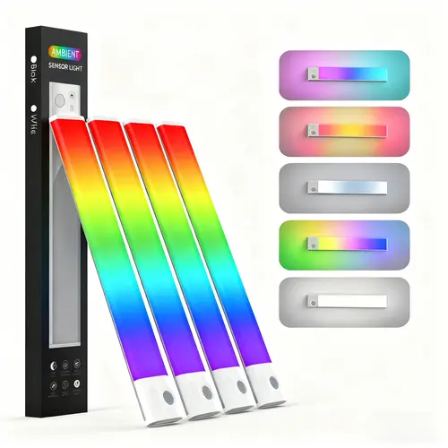 Stunning Motion Glow Cabinet Light Upgrade — Under Cabinet Lights with smart motion sensor, 1500mAh USB rechargeable battery, magnetic installation, dimmable warm/white modes for kitchen, pantry, closet, hallway decor & Christmas gifting