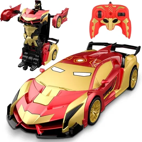 Viral Spooky Halloween Toy 2.4GHz Remote Control Hobby Robot That Transforms to Robot, 1:18 Scale, 360° Rotation, Rechargeable Durable ABS Plastic Cars, Blackfriday Deal, Outdoor Play Toy Gift for Boys,Kids Halloween Party Toy,