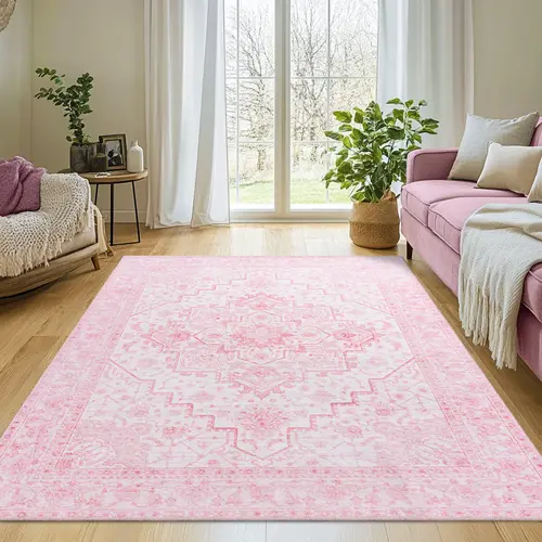 【SummerVibes】【Moving Season】EIKIONE Bohemian Distressed Rug Non-Toxic Soft Anti-Slip Sizes 4x6-10x14 for Bedroom Living Room Nook Waterproof Stain-Resistant Easy Clean Distressed Geometric Boho Decor Solid Craftsmanship US Fast Shipping After-Sales