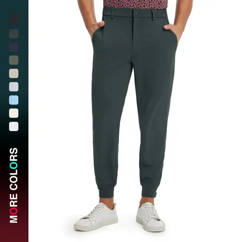 MAELREG Men's Golf  Pants Stretch Business Casual 4 Pockets Ankle Zip Lightweight Breathable Quick Dry Jogger Sweatpants