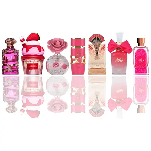 habik woman + layaan + yara candy + La Charmante Eclatant + GIVE ME GOURMAND BERRY ON TOP + Bint hooran rose passion + hayaati exotic -- 7 piece bundle