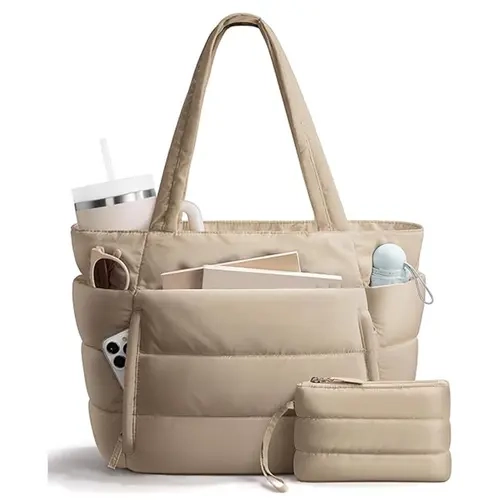 Fashionable Fluffy Textured One-Shoulder Tote Bag, Lightweight & Versatile Shoulder Bag, Minimalist Multi-Pocket Design for Daily Commuting, Ideal for Students & Office Workers