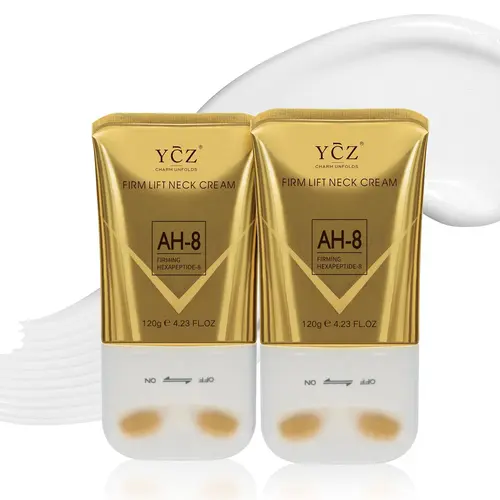 [YCZ] 2-Piece Neck Firming Cream Value Pack - Cruelty Free Body Care, Hydrating Tightening & Lifting Cream for Crepey Skin Repair, Glycerin-Infused Moisture Boost, Anytime Deep Hydration for Adults (4-Year Formulation)
