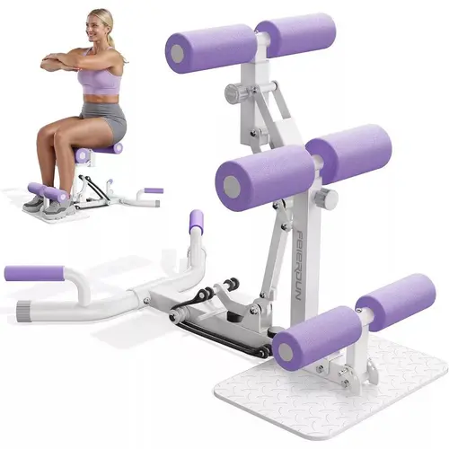 Feierdun FED Fitness Series DQ2 Deep Squat Machine - Home Workout & Exercise Equipment, Adjustable Glutes Workout Tool, 1 Machine Multiple Routines for Abs and Muscle Building, Sit-Ups Assist, Push-Up Support, Core Trainer