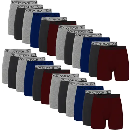 【Limited Time Deal】【Fast Shipping】Men's 6-Pack Basic Elastane Boxer Briefs - Sweat Control Training Underwear, Cooling Tech, Breathable Fabric, Moisture-Wicking, No Ride-Up Design for Everyday Wear, Sweat Control Men's Boxer Briefs