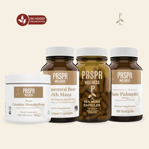 Men's Essentials Vitality Stack Creatine Capsules - Natural Dietary Workout Training Bodybuilding Fitness Healthcare Supplement, Muscle Boost Recovery, Antistress Antioxidants Support for Adults