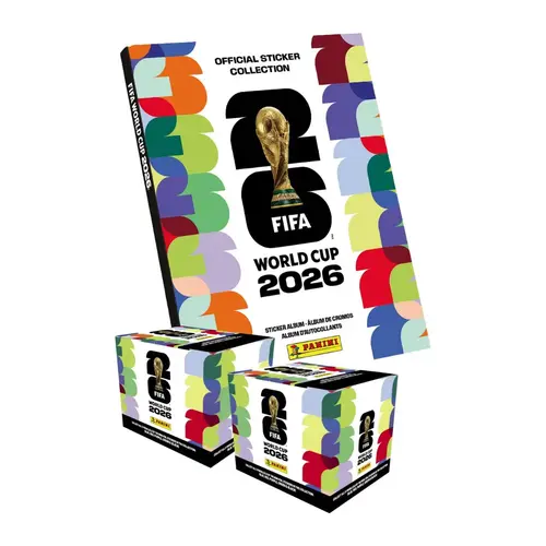 Panini® FIFA World Cup LIMITED HARD COVER Album + TWO LARGE Sticker Boxes (100 Packs Total)