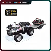 Hotfree Mini RC Monster Truck, Metal ATV Quad Bike, Remote Control Beach Motorcycle with Trailer, 2.4GHz High-Speed Off-Road Sand Rider Toy for Kids & Adults, 3-Speed Adjustable, USB Rechargeable, Fun Birthday Christmas Gift