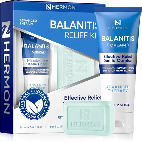 Hermon Men's Balanitis Treatment Kit - Advanced Daily Skin Therapy with Mineral & Botanical Formula for Redness Relief, Irritation Relief & Gentle Comfort