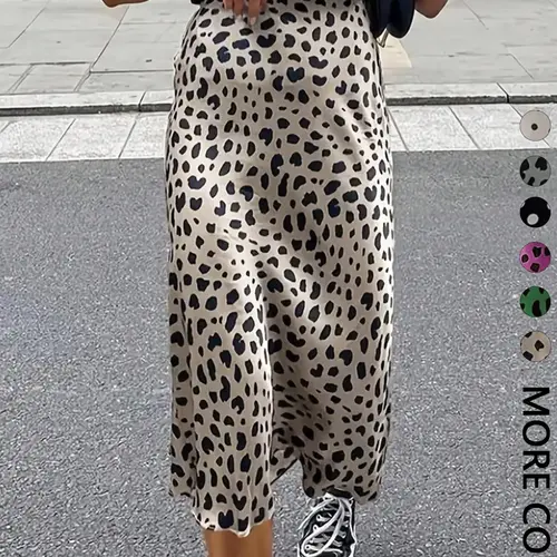 1 Piece Women Leopard Print Skirt Zipper ，Multiple Color Options, Suitable For Party, Office, Short Skirt, Music Festival, Casual Outdoor, Street Fashion, Autumn, School