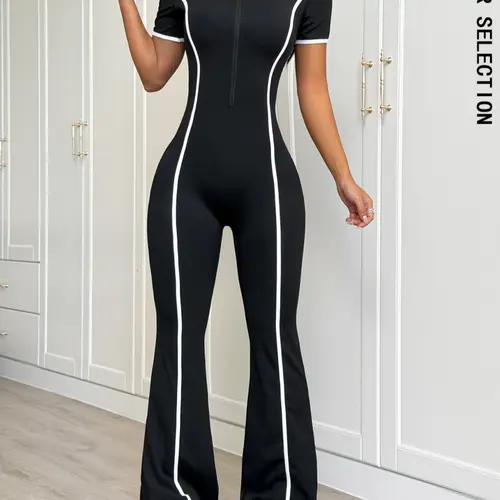 Women's Sporty Jumpsuit, Yoga Onesie, Workout Jumpsuit, Sporty Comfy Jumpsuit, Sports Jumpsuit, Comfortable & Stylish Activewear, Perfect for Gym & Casual Wear, All-Season Fashion, Sportswear Jumpsuits