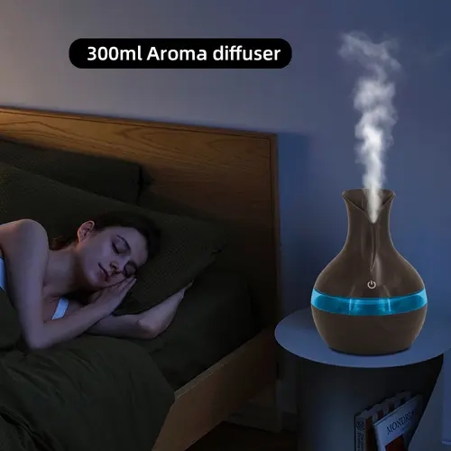 300ml USB Powered Portable Cool Mist Humidifier - Easy to Use Aromatherapy Diffuser, Travel Humidifier for Hotel Room, Diffusion Device for Home, Office, Aromatherapy Diffusers