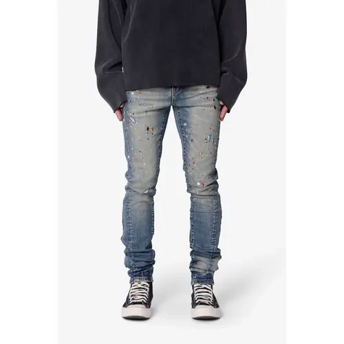 mnml Skinny Crystal Denim - Washed Blue