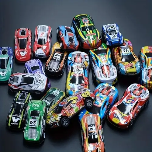 Alloy Metal Friction Play Toy Car Set - 26/48 Style Mix Mini Racing Models with Storage Box, Car-26 Party-Ready Birthday Gift Suitable for Boys and Girls Over 3 Yrs