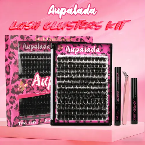 Manga Lash Clusters Kit - DIY Eyelash Extensions with Waterproof Bond, Seal, Invisible Band, Soft Lightweight Design for Home Use Beauty Makeup Tools, Manga Lashes