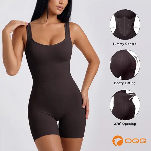 OQQ Women's Sleeveless Romper with Removable Pads for Comfort and Support 270° Opening Design Easy Bathroom,summeroutfits,vacationoutfits,bathingsuitwomenset,beachoutfits