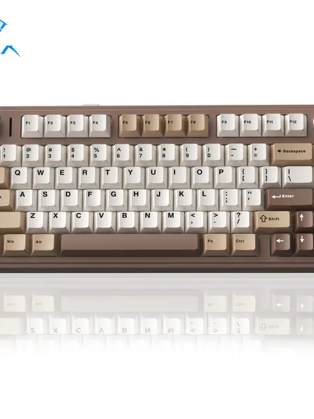 Aula F75 Mocha Brown 75% Wireless Mechanical Gaming Keyboard - Pre-lubricated Linear Switches, Tri-Mode Connection, Hot-Swappable (3/5-Pin), RGB Backlighting, Volume Knob, Creamy Sound Budget Pro Keyboard, Creamy Keyboard,summerwins