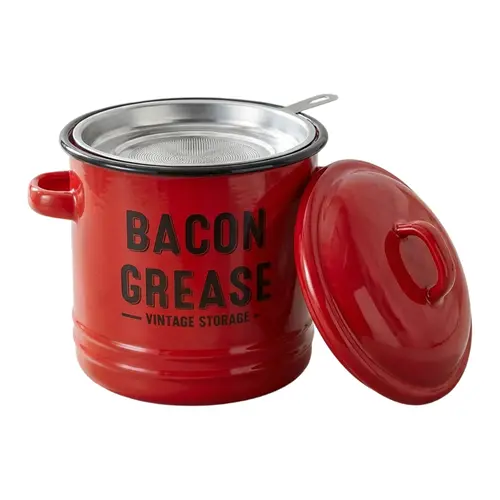 AREL 40oz Bacon Grease Container with Food Strainer - Multi-Functional Household Kitchen Supplies for Kitchen Use