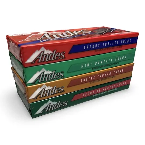 Andes Smooth Mint Chocolates – 28 Piece Boxes | Choose Creme de Menthe, Toffee Crunch, Cherry Jubilee, Mint Parfait or Variety Pack