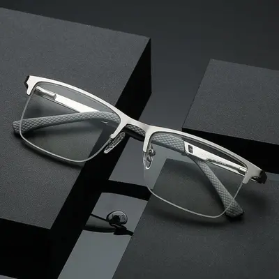2026 New Unisex Half-Frame Anti-Blue Light Business Glasses, Metal-Frame Presbyopia Eyewear (+1.0~+4.0) for Sports & Outdoor Use (TikTokShop Black Friday Christmas Promotion), Blue Light Glasses
