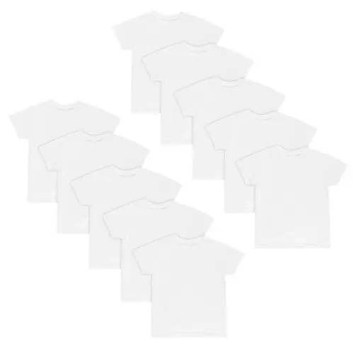 Hanes EcoSmart Boys' Undershirt, 10-Pack, White