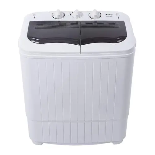 Ubesgoo Portable Twin Tub Washing Machine - Household Items, 14.3 Lbs Compact 240W Corded 110V/60Hz Unit with Spin Dry System, 6.6Lbs Wash/7.7Lbs Spin, (22.83x14.72x26.38)"(58x37.4x67)cm Portable Washer and Dryer for Apartments