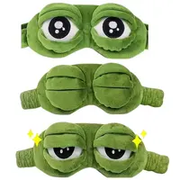 Cute Frog Sleep Mask for Adults, Whimsical 3D Contoured Plush Cotton Design with Adjustable Strap, Light Blocking Travel Accessory, Accessories Adults