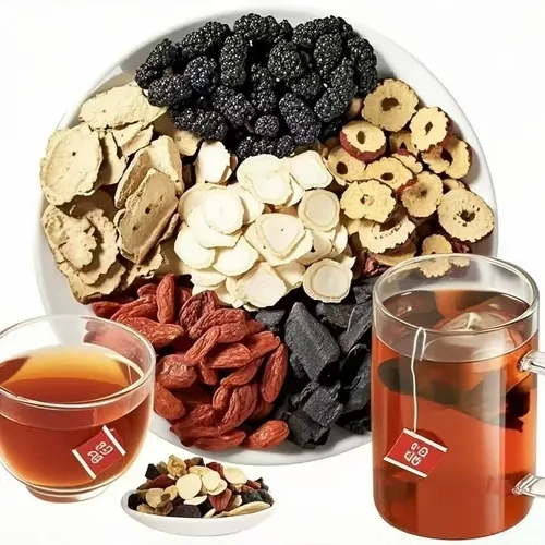 Kidney tea formula Ginseng Five Treasure TeaCombination Scented Tea  Five Treasure Tea RedDate Wolfberry Tea Men's Tea Health TeaMulberry Herbal Formula Health Tea ZB