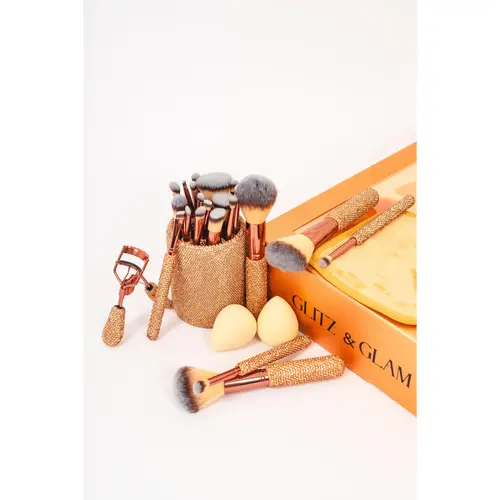 LIMITED EDITION | CHAMPAGNE Glitz & Glam | 26pc Essentials Collection Brush Set | MU9682