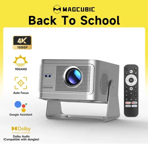 [Google TV stick Bundled] Magcubic HY350GT Projector with Officially Certificated Google TV 900ANSI Dolby Audio(Dongle support) Auto Focus Google Voice Assistant 4K Decode Built-in 15W speaker HDR10+ BT5.1 Dual WiFi Native 1080P #tiktokshopstockup