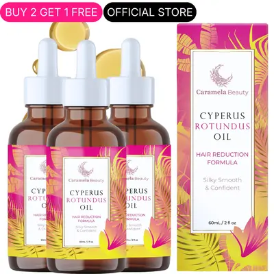Caramela Beauty Cyperus Rotundus Oil (3-PACK) - Silky, Smooth-Looking Skin - 60ml/2oz