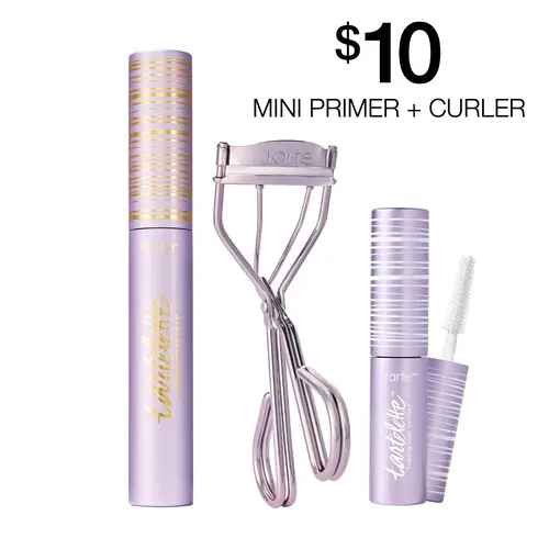 tarte lash cocktail trio - tartelette mascara, mini lash primer & lash curler