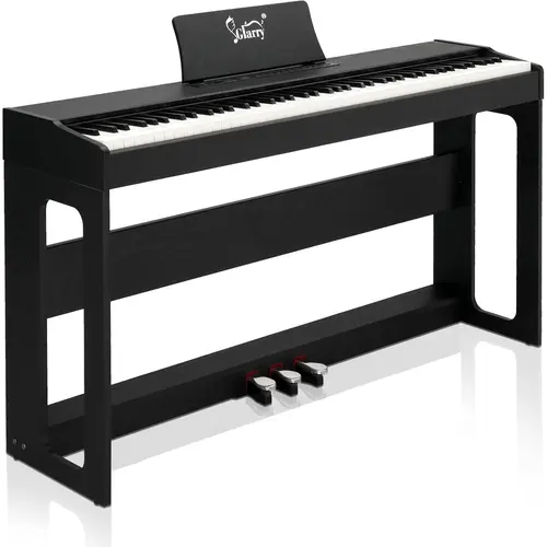 GLARRY 88-Key Full-Weighted Hammer Action Digital Piano - Electronic Piano Keyboard with Triple Pedal System, USB, Touch/Transpose Control, Volume Control, MIDI I/O, Recording, Split, Dual Keyboards, Playback for Beginners, Home Use