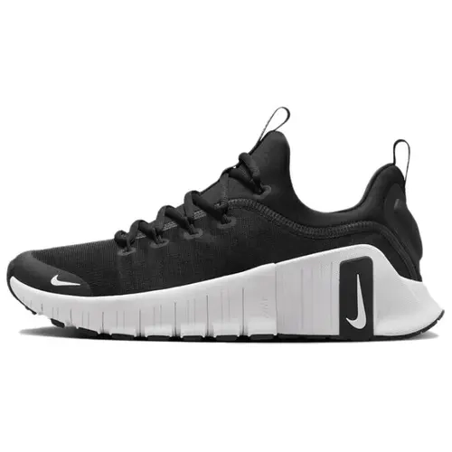 NIKE Women's Free Metcon 6 Athletic Sneakers - Black White, Rubber & Mesh, Breathable, Responsive Cushioning, Secure Lockdown Feel, True-to-Size, US W 5-12 Shoes for Women (Gym & Running)
