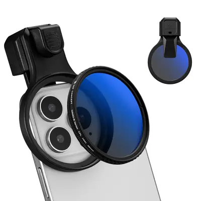 K&F CONCEPT 58mm/67mm Press-on VND & Multi-Coated CPL Threaded Filter Complete Kit, Press-on Clip & Phone Lens Clip for iPhone 17/16/15/14/13/12 (Standard/Pro/Pro Max) Mobile Phone Accessories