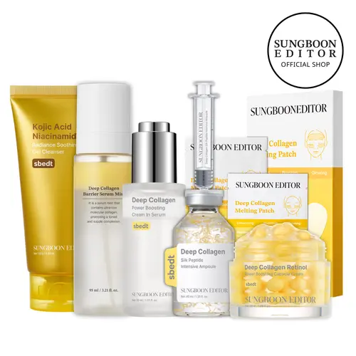 [Sungboon] Mega Gift Set Live Exclusive- Real Wrinkle Solution for Face Lift at Home with 30 Peptides & 120Da Collagen for Fine Lines & Nasolabial Folds